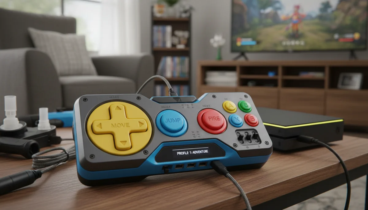 Adaptive video game controller with customizable inputs for accessibility