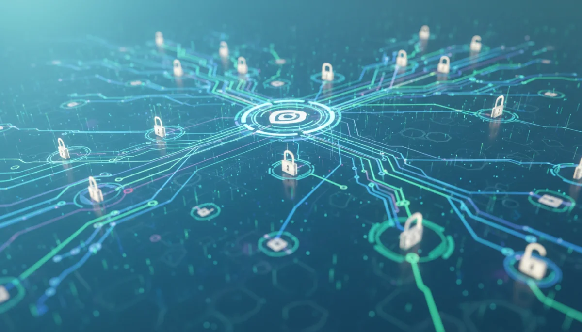 Complex network illustrating data flow and regulatory compliance.