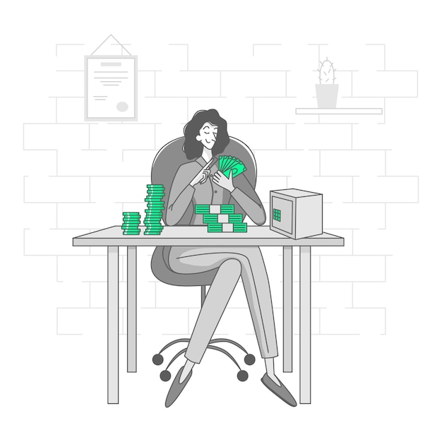 An illustration of a new employee sitting at their desk, reviewing a stack of benefits enrollment forms with a magnifying glass, highlighting the importance of careful review. A friendly HR representative is assisting in the background.