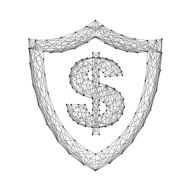 A digital illustration depicting a shield intertwined with a dollar sign, symbolizing financial protection against health-related risks.