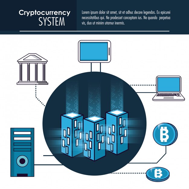 A graphic showing a comparison between traditional banking systems, which are centralized, and cryptocurrency networks, which are decentralized. Arrows indicate the flow of information and control.