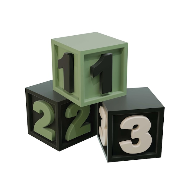 A set of building blocks arranged to spell out 