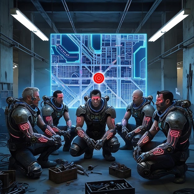 A screenshot showcasing a team of Call of Duty players communicating via voice chat, coordinating their movements and strategies during a match, emphasizing the importance of teamwork and communication.