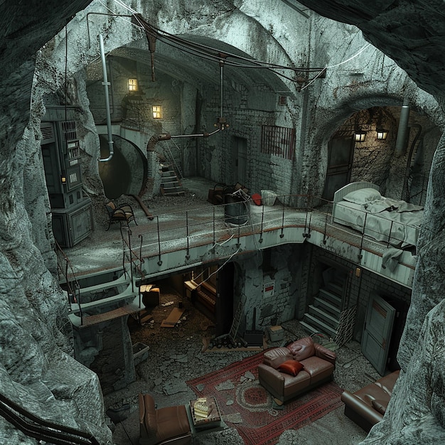 A close-up view of the interior of a building near the Lava Fissure in Apex Legends' World's Edge, showing a player setting up defensive positions with traps and fortifications.