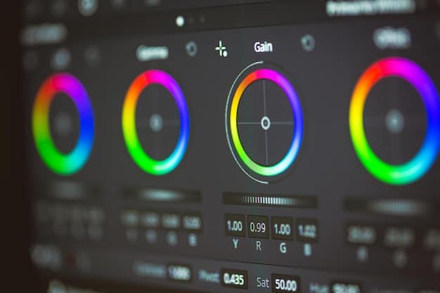 A screenshot of a monitor's display settings, showing the color profile options and calibration settings. The interface includes sliders and adjustment tools for gamma, brightness, and contrast.