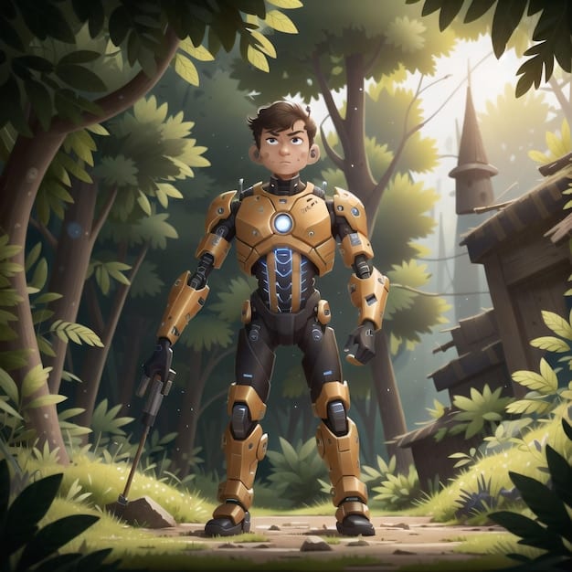 Detailed character model of a protagonist from , set against a backdrop of a vibrant and detailed game environment.