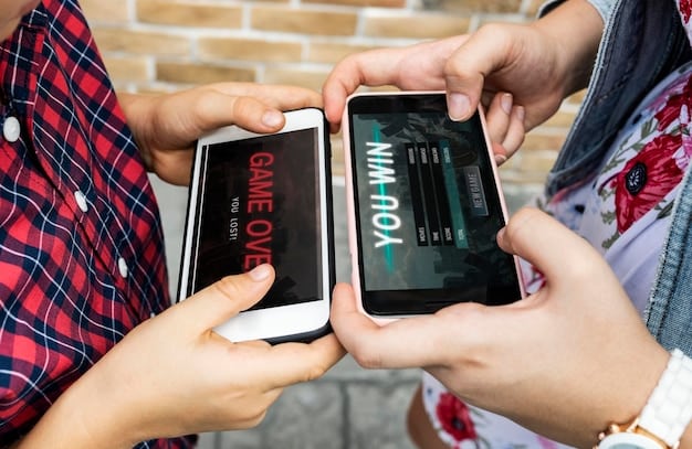 A split-screen image showing gameplay from popular mobile esports titles such as PUBG Mobile or Call of Duty: Mobile, alongside images of players competing in a mobile esports tournament, with spectators watching on large screens.