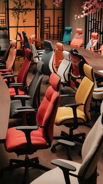 A modern esports training facility with rows of high-end gaming PCs, ergonomic chairs, and large monitors. Athletes are shown practicing under the guidance of a coach in a focused and professional environment.