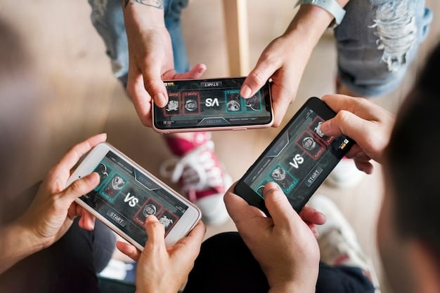 A collage featuring screenshots of the top 4-5 most popular mobile esports games in the US, including PUBG Mobile, Call of Duty: Mobile, Mobile Legends: Bang Bang, and Arena of Valor. The collage should showcase the diverse gameplay and vibrant visuals of these games.