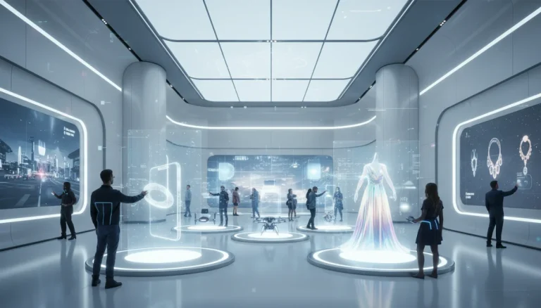 Interactive holographic displays in a modern retail store environment